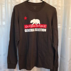 California Republic long sleeve gray tee shirt med
